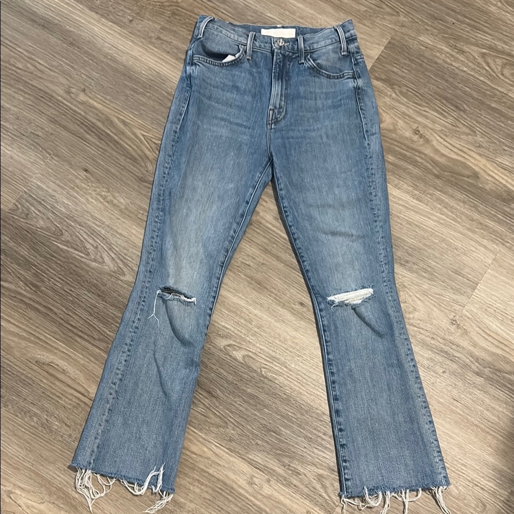 Mother Hustler Ankle Fray - color: crashing hard